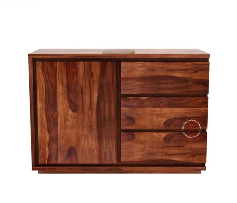 Image 3 for Hazel 3-Drawer Wooden Chest Of Drawers ( Honey Finish )