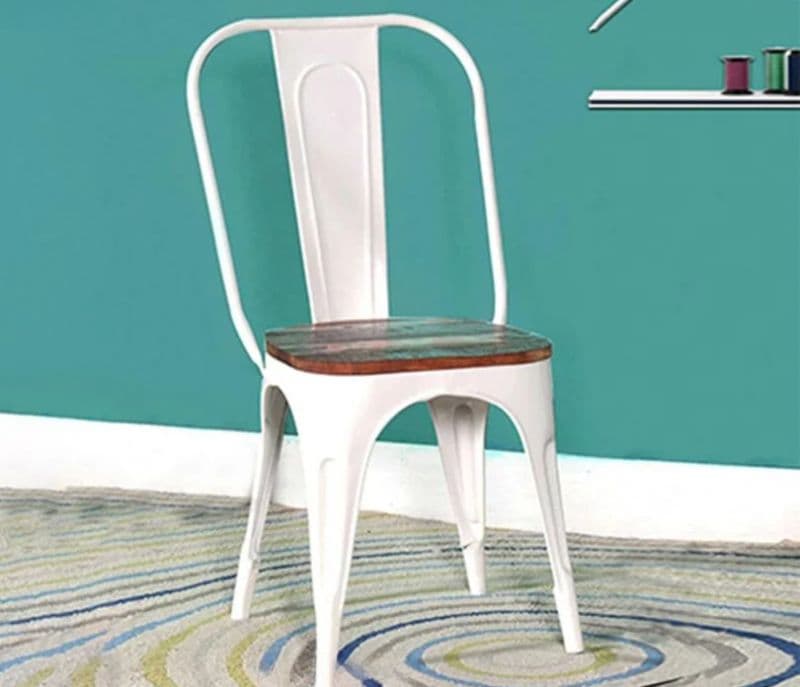 Alex White Metal Chair