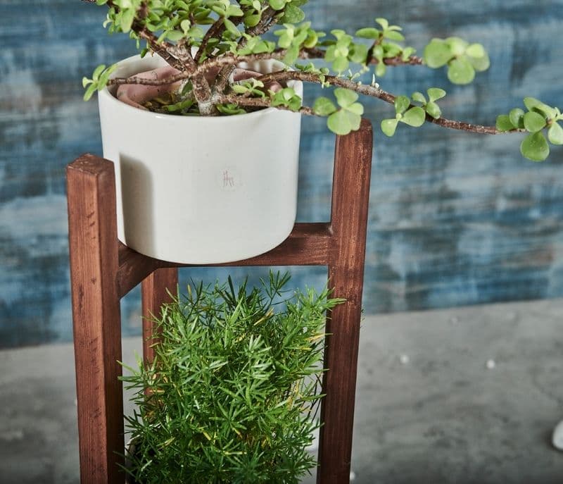 Image 4 for Rosana 3 Tier Planter With Dark Finish 3 Ceramic Pots