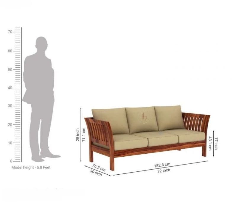 Image 7 for Aiden Wooden Sofa