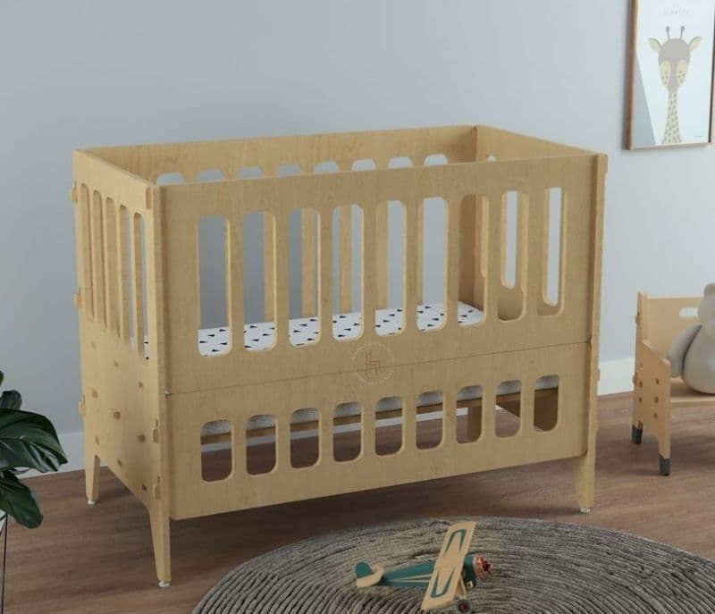 Image 2 for Daphne Birch Plywood Wooden Baby Crib