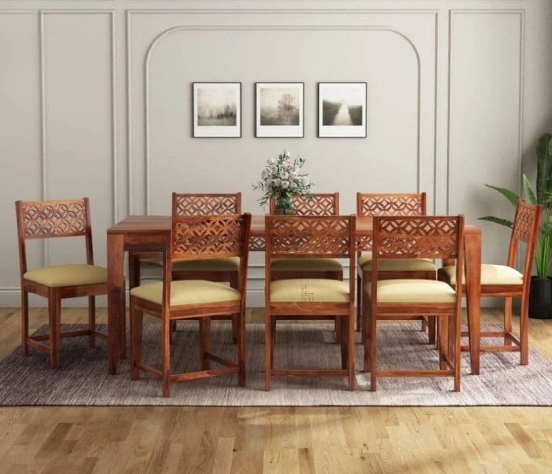 Image 2 for Jianna 8 Seater Dining Set (Honey Finish)