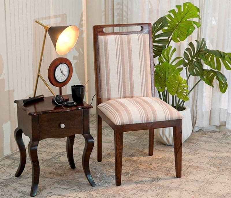 Dior Dining Chair with Luxurious Cotton Upholstery