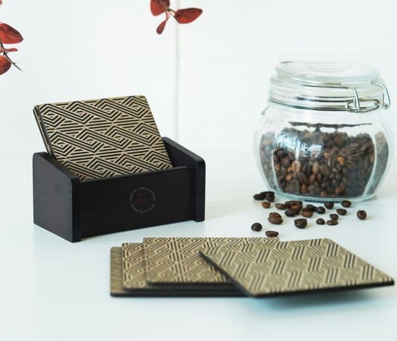 Robin  Zig Zag Wooden Coasters (Set of 6)