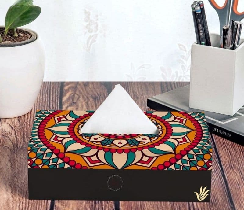 Pearl Wooden Tissue Box