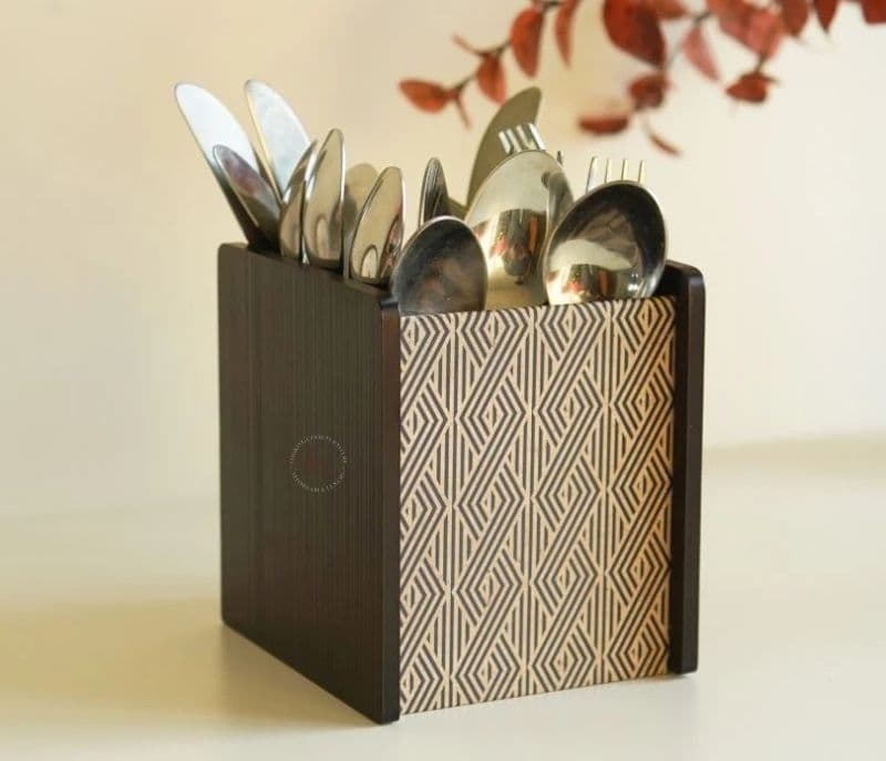 Theodora Wooden Cutlery Holde