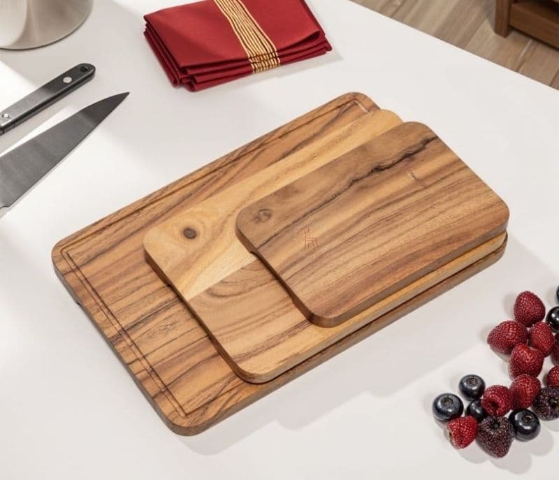 Image 4 for Kamila Wood Handcrafted Non Slip Chopping Boards Small-Medium And Large Chopping Board For Kitchen