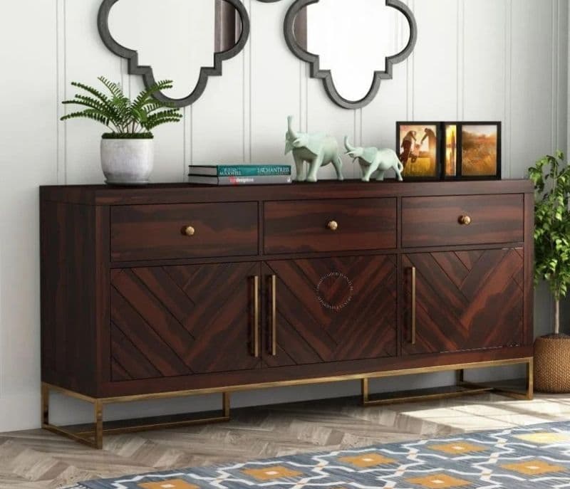 Image 2 for Meadow Sheesham Wood Cabinet and Sideboard (Walnut Finish)