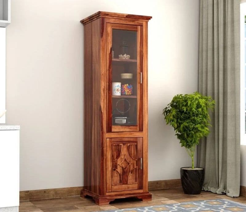 Image 2 for Violeta Single Door Crockery Unit (Honey Finish)