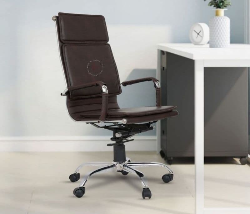 Jenesis Modern Sleek Mesh Brown Ergonomic Office Chair
