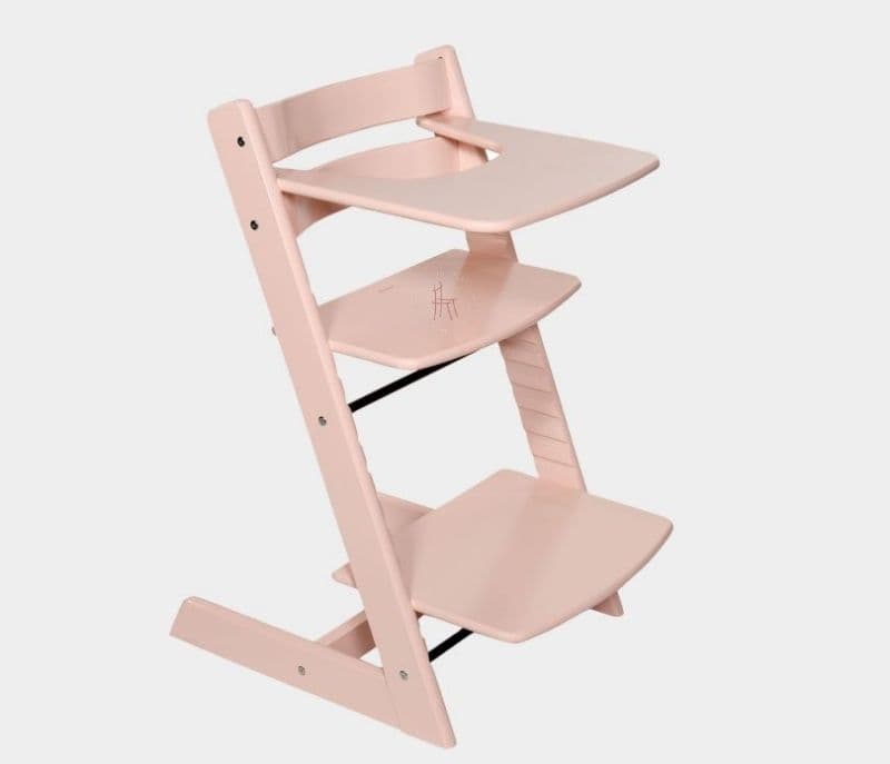 Averie Beech and Multilayered Board Blue Baby High Chair