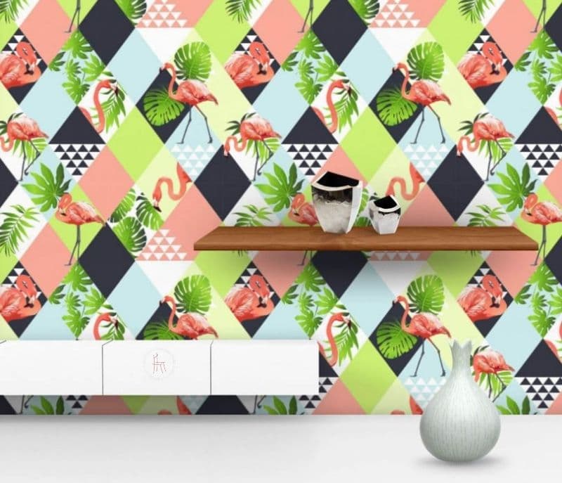 Jayleen Floral Leaves Pattern D2 Non-PVC Self-Adhesive Peel & Stick Vinyl Wallpaper Roll Cover 54 sq.ft.