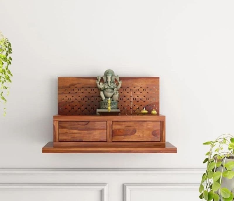 Everly Advaith Home Temple (Honey Finish)