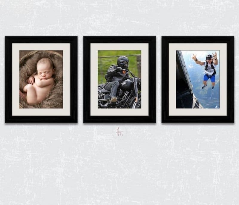 Wren Black Photo Frame With Mount - Set of 3