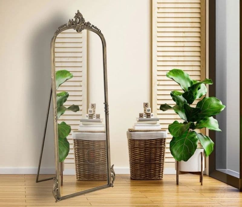 Collins Antique Full Length Mirror With Stand