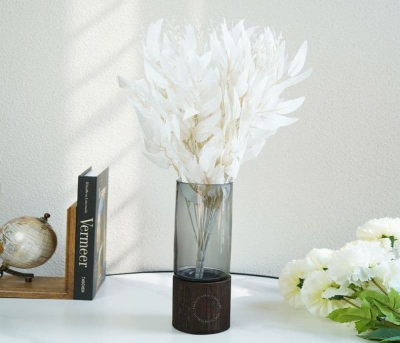 Alanna Feathers Artificial Plant Plastic Iron Leaf- Set Of 3