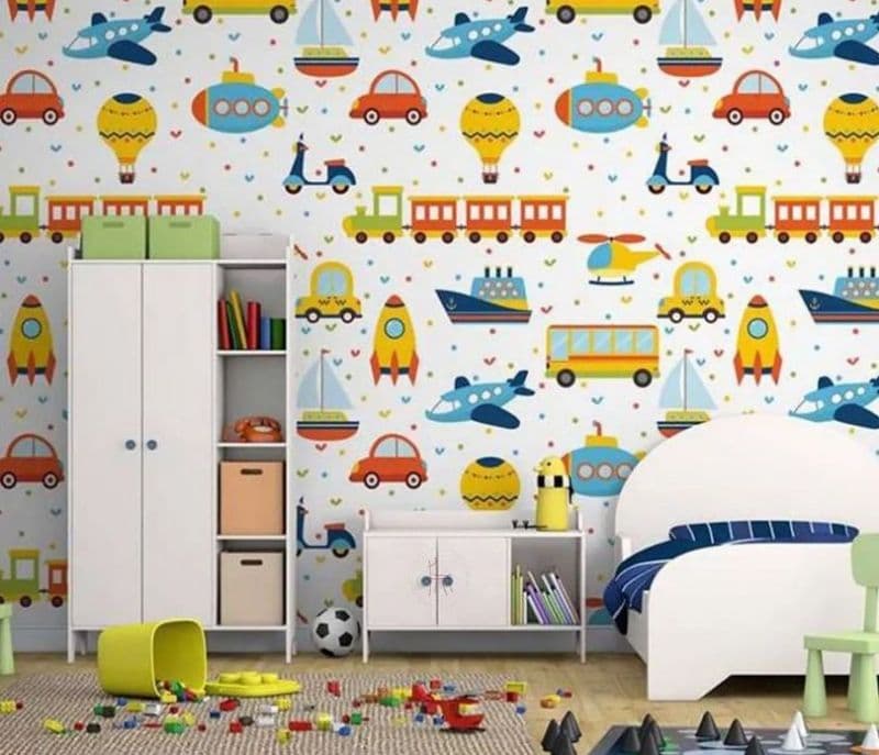 Amina Coloured Conveyance Non Woven Paper 180 GSM Wallpaper