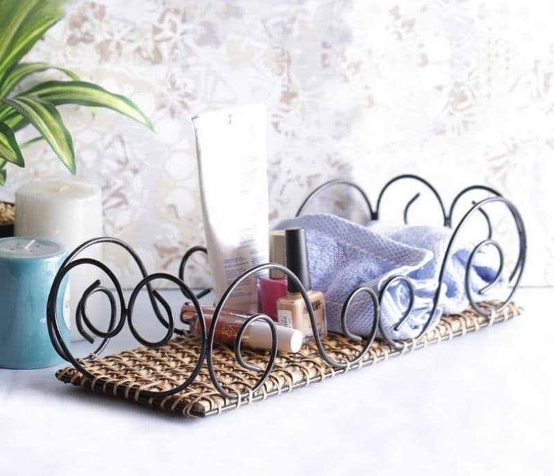 Zuri Curvy Bamboo Wicker Multipurpose Basket