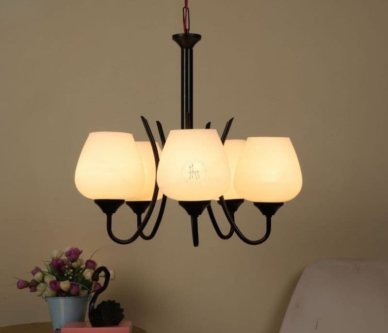 Image 3 for Leighton Black Wood Chandeliers Lights Without Bulb