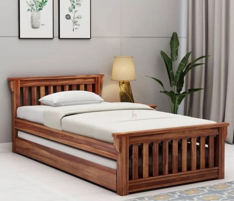 Solange Trundle Bed (Honey Finish)