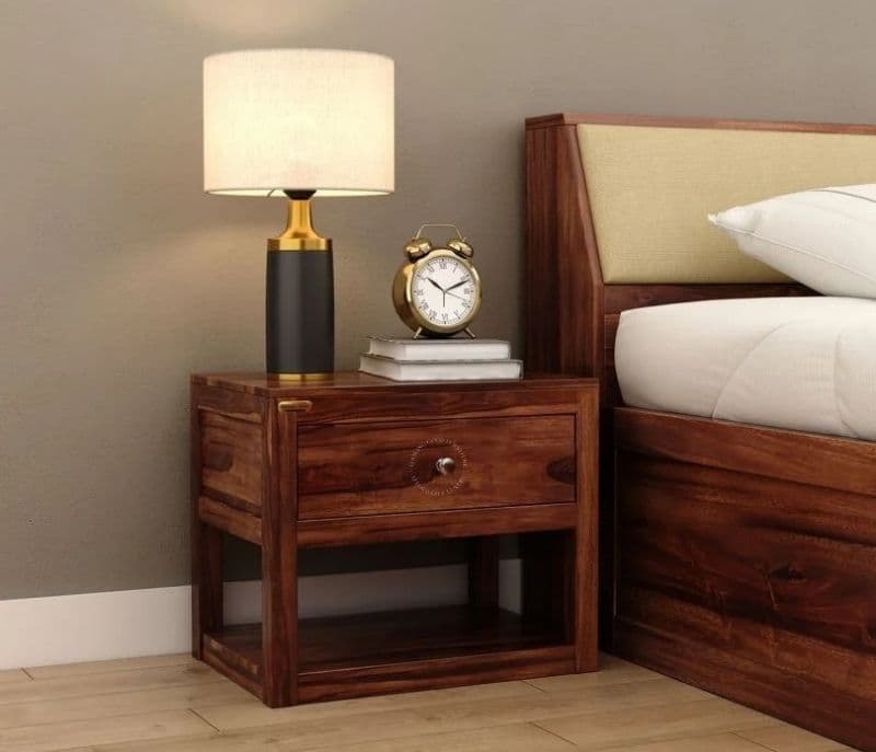 Jolie Bedside Table (Honey Finish)