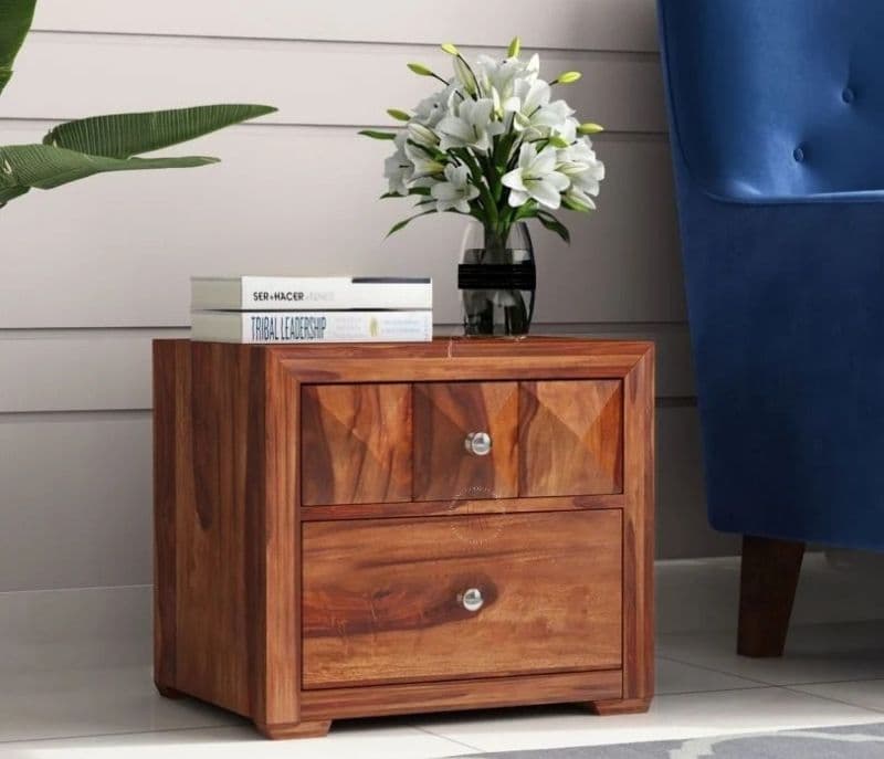 Brooklyn Bedside Table (Honey Finish)