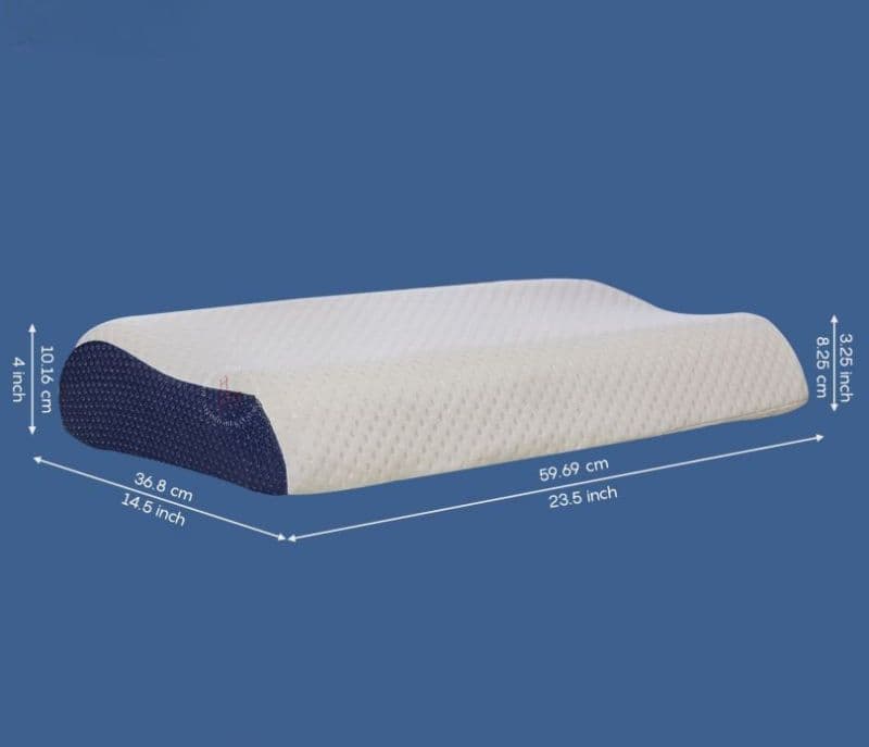 Image 5 for Mist Memory Foam Ultra Soft Contour Pillow, Ventilated Cool Gel Infused For Neck And Shoulder Pain With Removable Cover