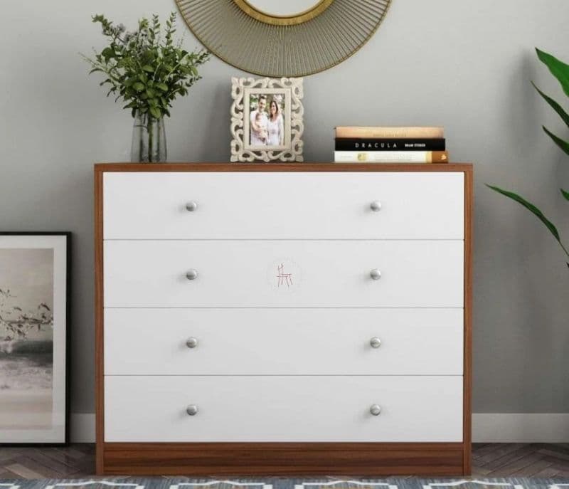Image 2 for Savannah 4-Drawer Wooden Chest Of Drawers with Frosty White Drawer
