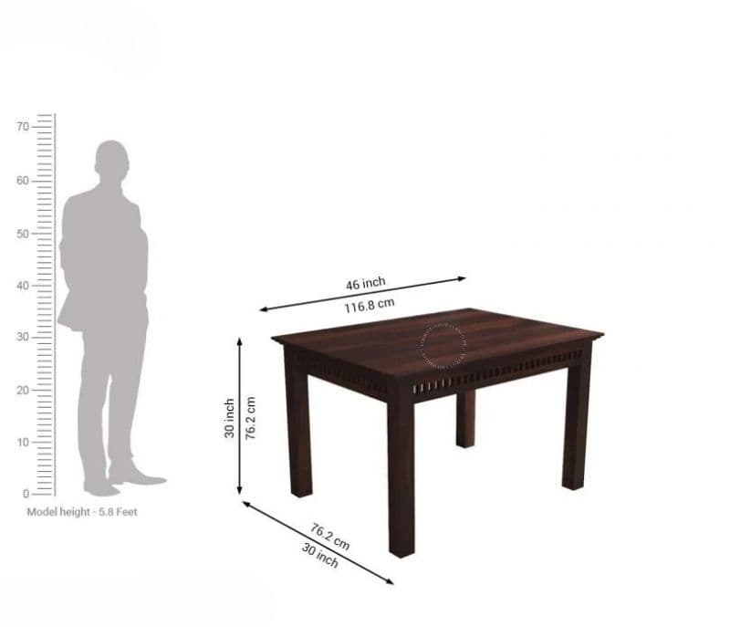 Image 10 for Karter  4 Seater Dining Set with Bench (Walnut Finish)