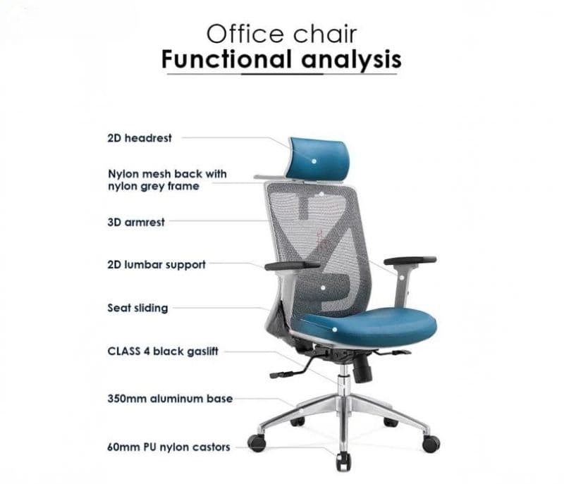 Image 9 for Goldie High Back Ergonomic Mesh Office Chair with Recline & Slide Adjustability