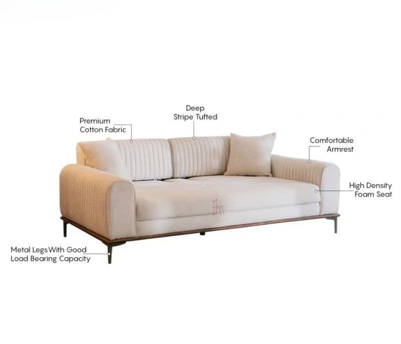 Image 11 for Amani 3 Seater Lounger Sofa With Tilt Adjust Headrest