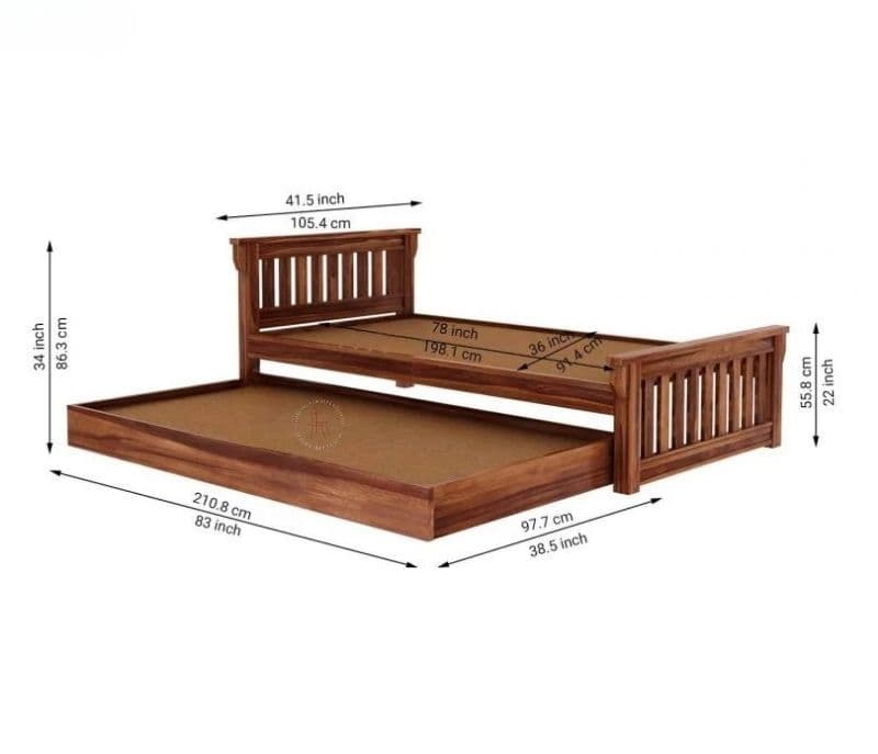 Image 11 for Solange Trundle Bed (Honey Finish)