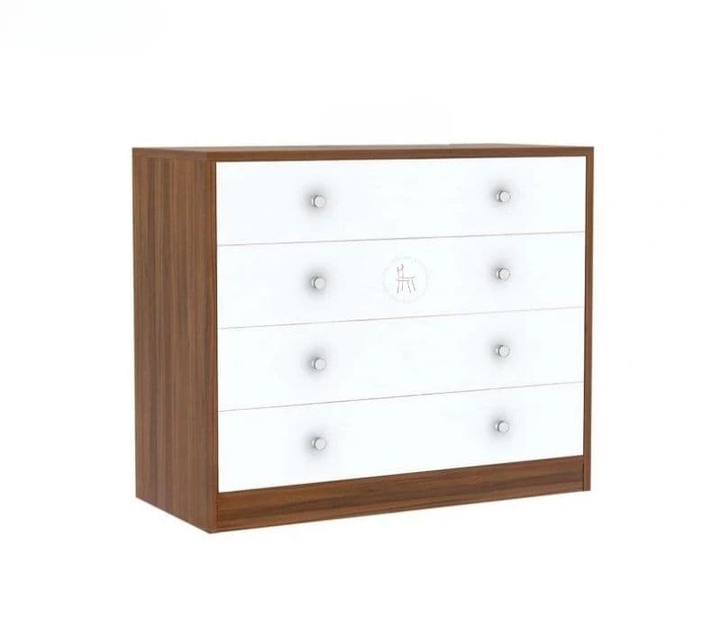 Image 7 for Savannah 4-Drawer Wooden Chest Of Drawers with Frosty White Drawer