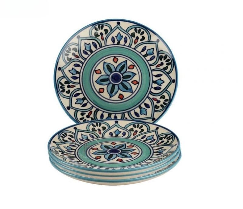 Image 2 for The Breeze Blue Ceramic Dessert Plates Set of 4