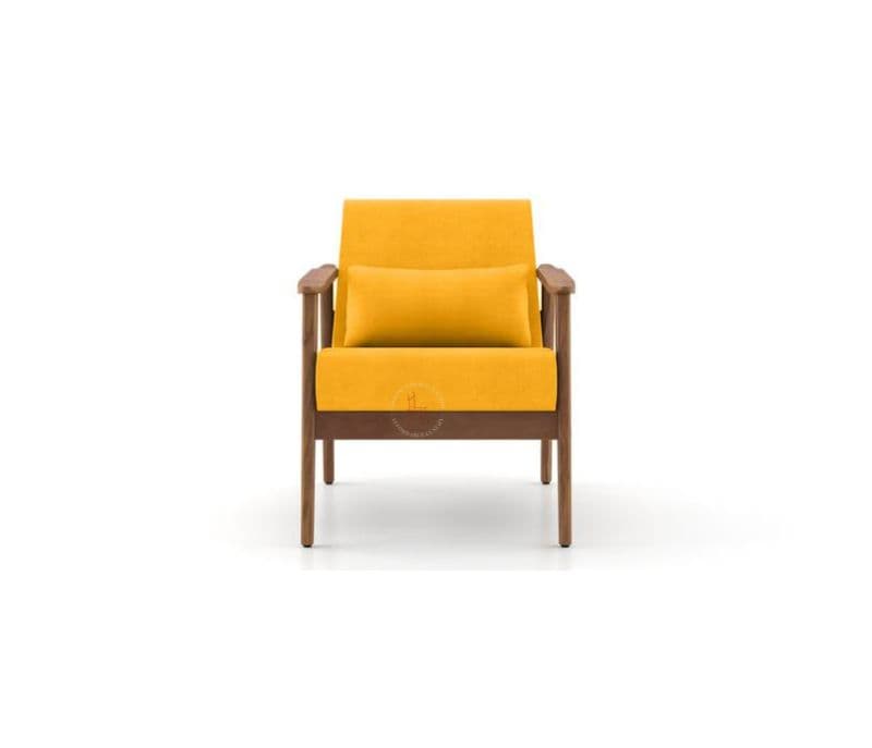 Image 3 for Brano Lounge Chair in Mustard Yellow Teak Colour