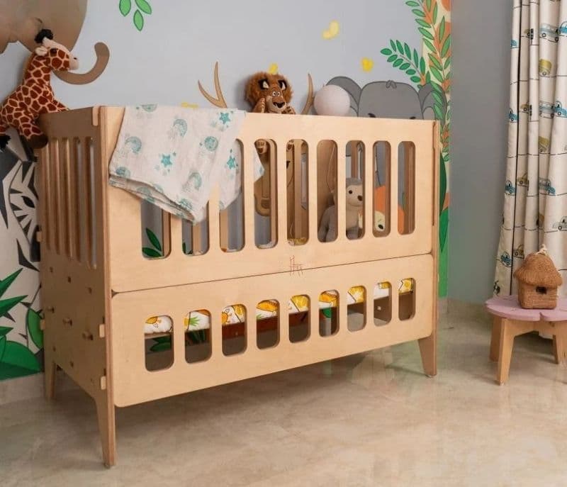 Daphne Birch Plywood Wooden Baby Crib