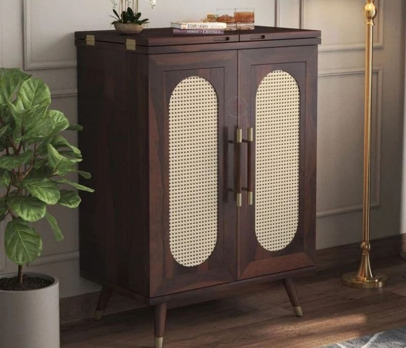 Image 3 for Mikaela Bar Cabinet (Walnut Finish)