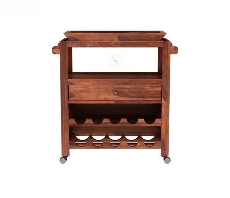 Image 5 for Annika Bar Trolley (Honey Finish)