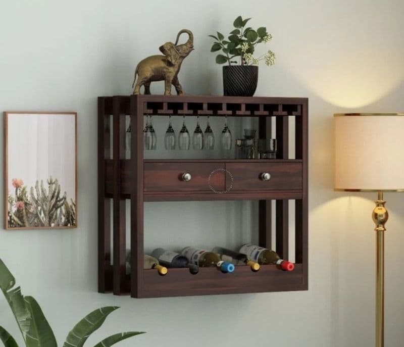 Image 2 for Cattleya Wine Rack (Walnut Finish)