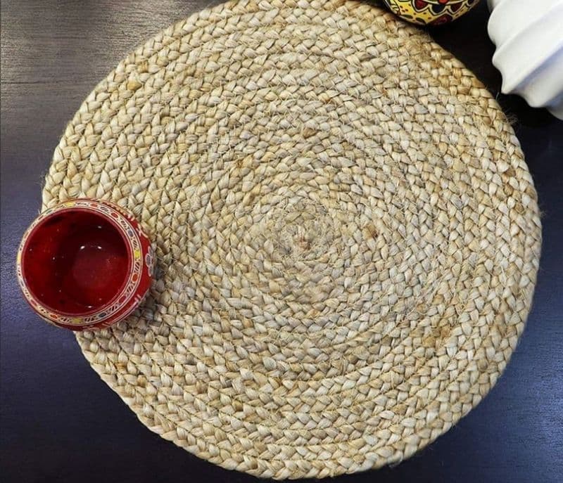 Image 3 for Nyomi Jute Braided Round Table Placemats - Set of 2