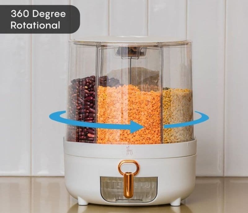 Image 10 for Neriah 6- Compartment All-In-One Rotating Grain Dispenser