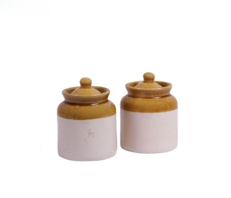 Image 5 for Alanna Crafted Four Inch Ceramic Pickle Jars Set of 2
