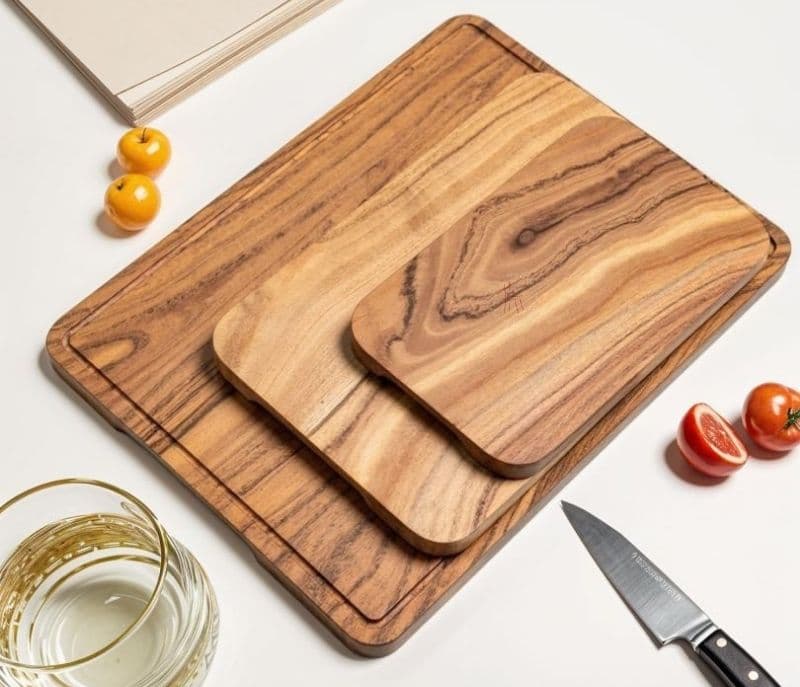 Kamila Wood Handcrafted Non Slip Chopping Boards Small-Medium And Large Chopping Board For Kitchen