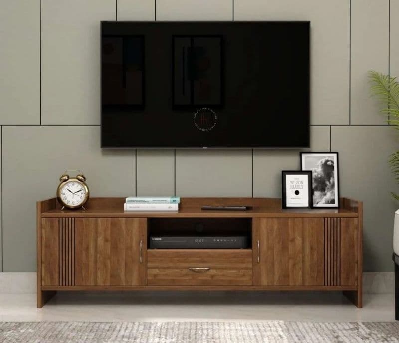 Evelynn Engineered Wood Floor Rested Tv Unit
