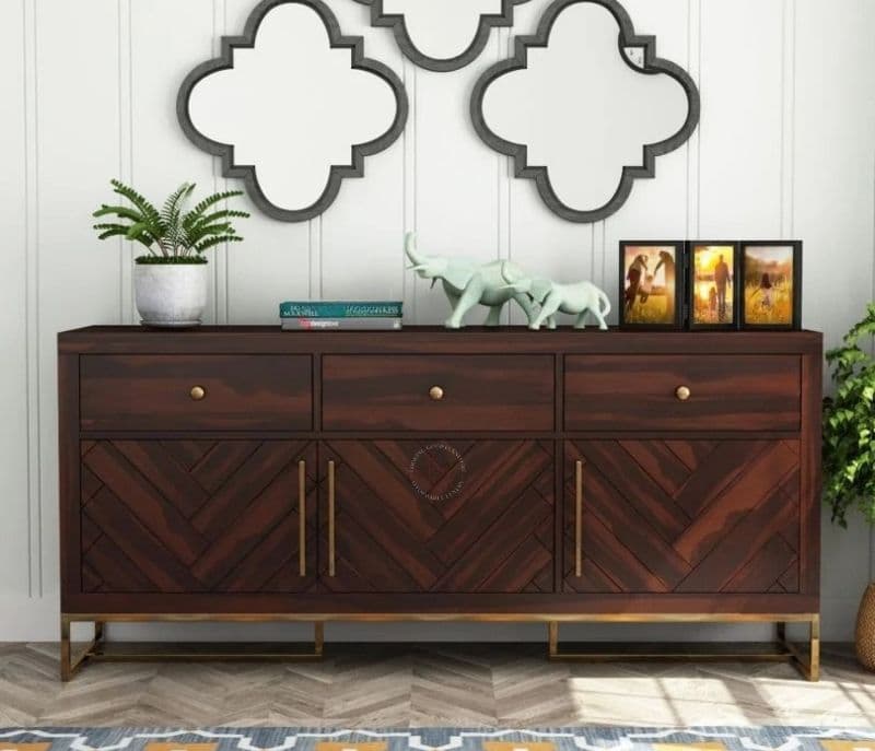 Image 3 for Meadow Sheesham Wood Cabinet and Sideboard (Walnut Finish)