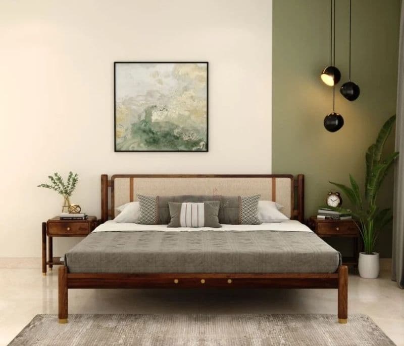 Image 2 for Domitilla Bed Without Storage (Teak Finish)