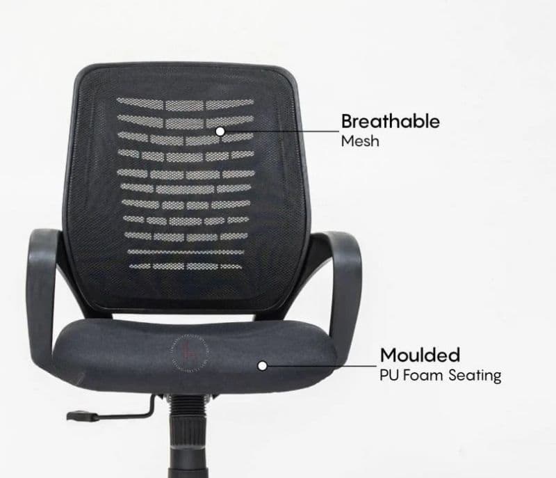 Image 5 for Makenzie Mid Back Mesh Office Ergonomic Chair With Tilting Mechanism