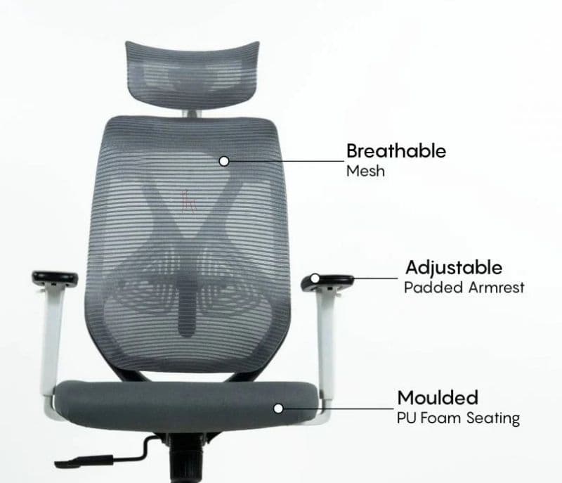 Image 6 for Sasha High Back Mesh Ergonomic Office Chair With Durable Nylon Base