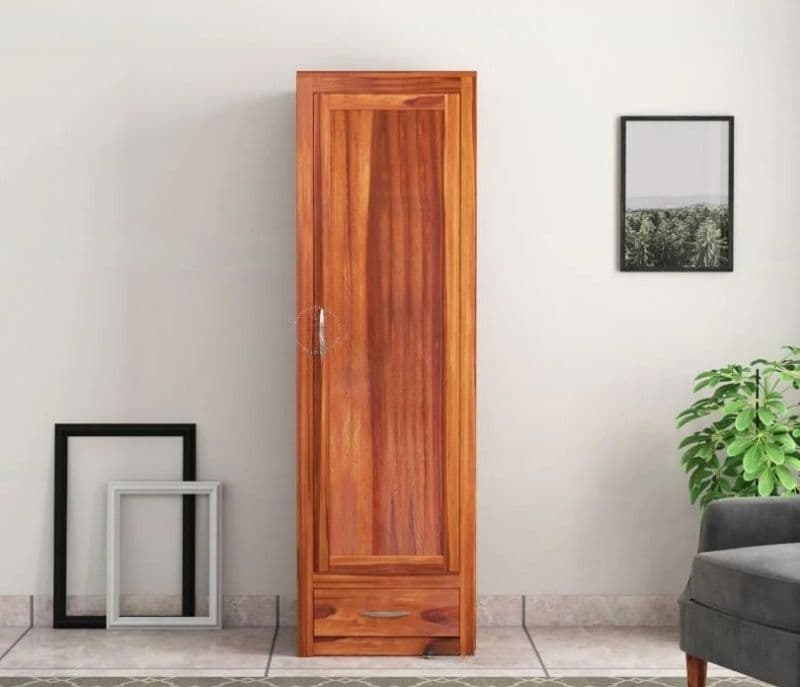 Image 2 for Amalia 1 Door Multi-Utility Wardrobe (Honey Finish)
