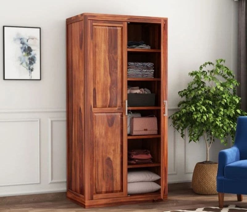 Image 2 for Innocenzo 2 Door Cupboard (Teak Finish)